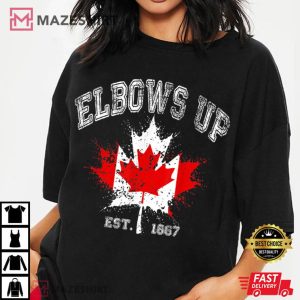 Elbows Up Canada Est 1867 Proud Canadian Strong Canada T Shirt (4)