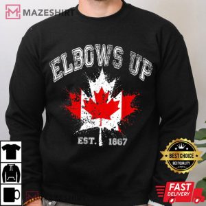 Elbows Up Canada Est 1867 Proud Canadian Strong Canada T Shirt (2)