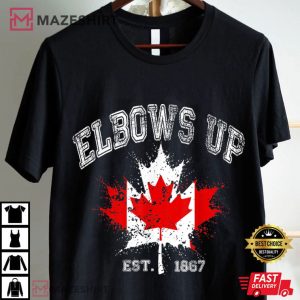 Elbows Up Canada Est 1867 Proud Canadian Strong Canada T Shirt (3)