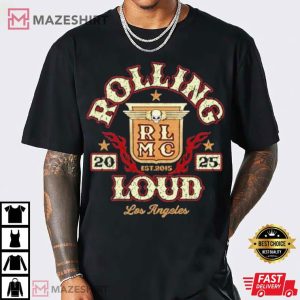 Rolling Loud Los Angeles Moto Crest 2025 RL MC Est 2015 T Shirt (5)