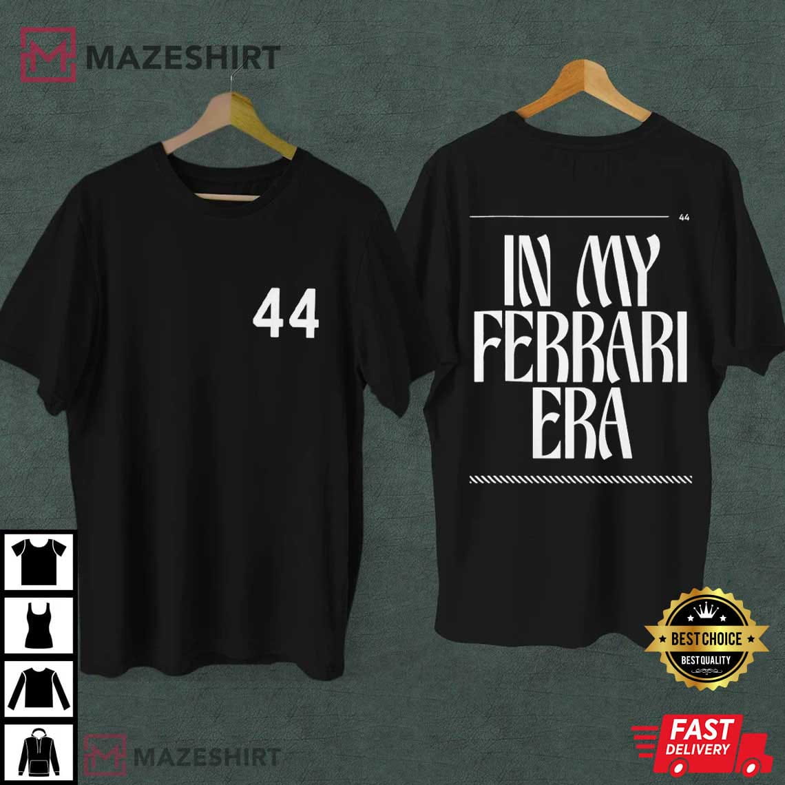 Formula 1 Lewis Hamilton In My Ferrari Era Number 44 T-Shirt Formula 1 Lewis Hamilton In My Ferrari Era Number 44 T-Shirt