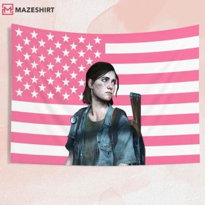 Ellie Williams The Last Of Us Horror Game Pink USA America Flag Ellie Williams The Last Of Us Horror Game Pink USA America Flag