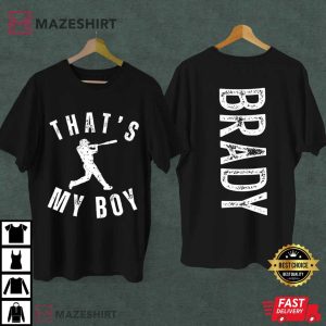 That's My Boy Baseball Mom Cute Custom Name T Shirt (1)