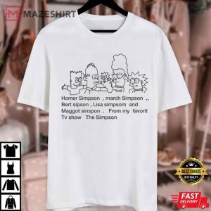 Homer Simpson The Simpsons Animated Sitcom TV Show T Shirt (4)