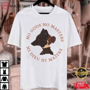 No Gods No Masters Ni Dieu Ni Maitre Wolf Girl T Shirt (1)