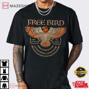 Free Bird Rock Band Music Retro Comfort Colors T Shirt (2)
