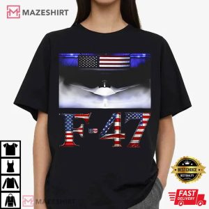Donald Trump F47 Fighter Jet America Flag T Shirt (1)