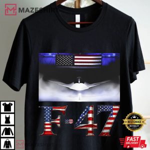 Donald Trump F47 Fighter Jet America Flag T Shirt (3)
