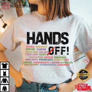 Hands Off Protest Political Activism Social Security T Shirt (4)