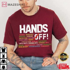 Hands Off Protest Political Activism Social Security T Shirt (2)