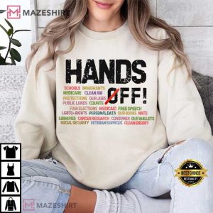 Hands Off Protest Political Activism Social Security T Shirt (3)