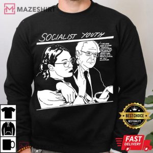 Bernie Sanders And Alexandria Ocasio Cortez Socialist Youth T Shirt (4)
