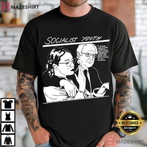 Bernie Sanders And Alexandria Ocasio Cortez Socialist Youth T Shirt (2)