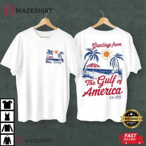 Trump The Gulf Of America Republican Vacation Palm Trees T Shirt (1)