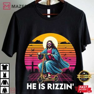 Jesus Has Rizzen He Is Rizzin' Christian Festival Funny T Shirt (1)