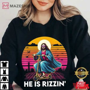 Jesus Has Rizzen He Is Rizzin' Christian Festival Funny T Shirt (4)