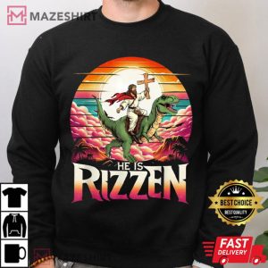 Jesus He Is Rizzen Christian Easter Religious Humor T Shirt (4)