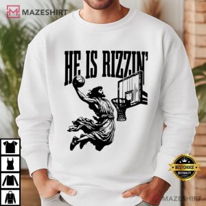 Jesus He Is Rizzin Christian Faith Playing Basketball Funny T Shirt (3)