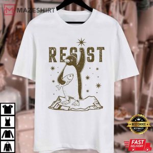 Resist FDT Penguins Heard Island Resistance Protest T Shirt (1)