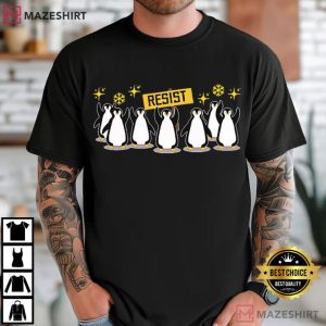 Penguins Against Tariffs Heard Island Resist Funny T Shirt (3)