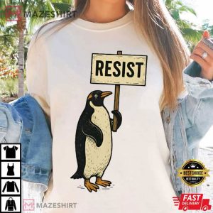 Penguins Resist Anti Tariff Protest Heard Island T Shirt (4)