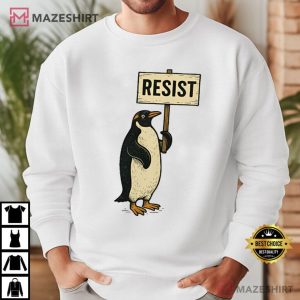 Penguins Resist Anti Tariff Protest Heard Island T Shirt (1)