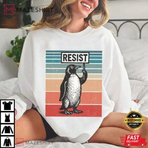 Resist Penguins Flippers Up Protest Political Statement T Shi (3)
