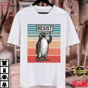 Resist Penguins Flippers Up Protest Political Statement T Shi (4)