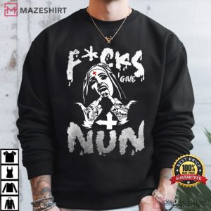 Fucks I Give Nun Dark Humor Gothic T Shirt (4)