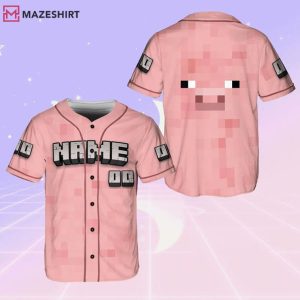 Minecraft Game Characters Custom Name Number Baseball Jersey