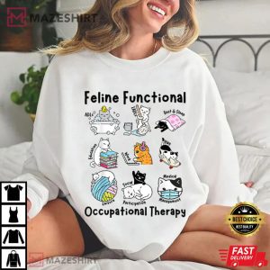Cat Lovers Feline Functional Occupational Therapy Therapist T Shirt (3)