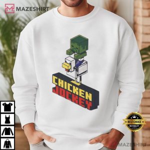 Chicken Jockey Minecraft Movie Funny Gaming T Shirt (4)