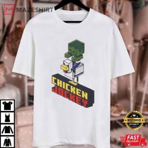 Chicken Jockey Minecraft Movie Funny Gaming T Shirt (1)