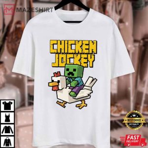 Chicken Jockey Minecraft Funny Cute Gaming Characters T Shirt (1)