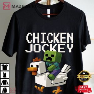 Chicken Jockey Minecraft Movie Hilarious Gamer Gift T Shirt (4)