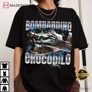 Bombardino Crocodilo Italian Brainrot Crocodile Meme T Shirt (4) Mazeshirt