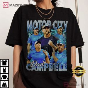 Motorcity Dan Dan Campbell American Football Vintage 90s T Shirt ( (3)