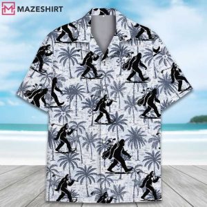 Funny Bigfoot Tropical Beach Summer Vacation Hawaiian Shirt (3)