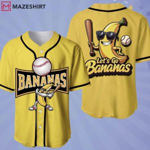 The Savannah Bananas Let’s Go Bananas Sports Baseball Jersey