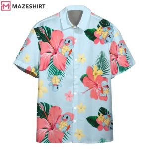 Pokemon Squirtle Tropical Flowers Aloha Hawaiian Shirt (3)