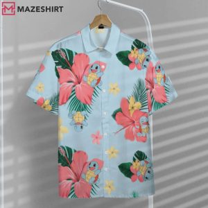 Pokemon Squirtle Tropical Flowers Aloha Hawaiian Shirt (1)