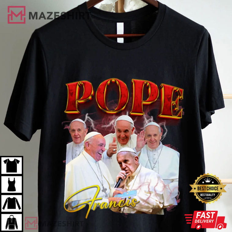 Pope Francis Catholic Faith Retro Christian Religious T-Shirt Pope Francis Catholic Faith Retro Christian Religious T-Shirt