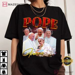Pope Francis Catholic Faith Retro Christian Religious T Shirt (1)