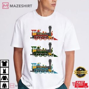 Steam Train Kids Classic Locomotive Vintage Retro T Shirt (2)