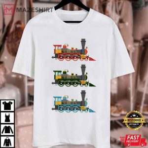 Steam Train Kids Classic Locomotive Vintage Retro T Shirt (1)