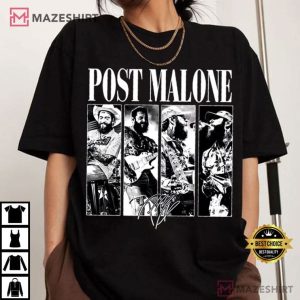 Post Malone Rapper Music Concert Vintage Aesthetic T Shirt (4)