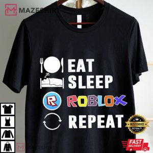 Game Online Lovers Eat Sleep Roblox Repeat Funny T Shirt (1)