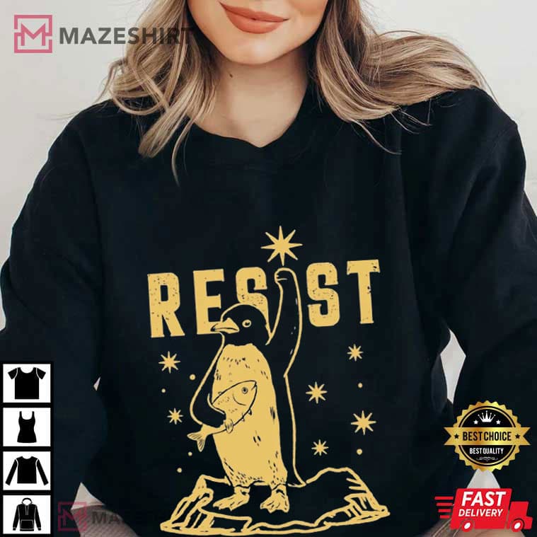 Penguins Against Tariffs Heard Island Resist Anti Trump T-Shirt Penguins Against Tariffs Heard Island Resist Anti Trump T-Shirt