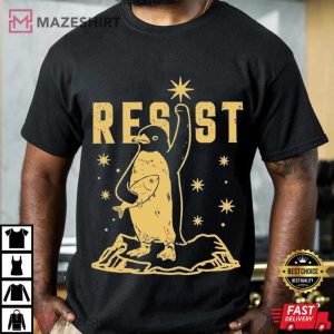 Penguins Against Tariffs Heard Island Resist Anti Trump T Shirt (1)