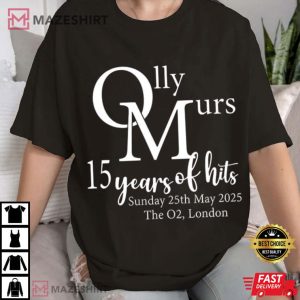 Olly Murs 15 Years Of Hits Spring Tour 2025 Music T Shirt (3)